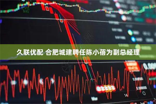 久联优配 合肥城建聘任陈小蓓为副总经理